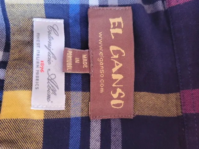 Camisa El Ganso cuadros azul y rosa