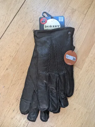 Guantes de Piel Isotoner Talla 9 Hombre nuevo