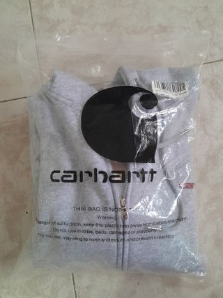 Sudadera Carhartt Gris con Cremallera