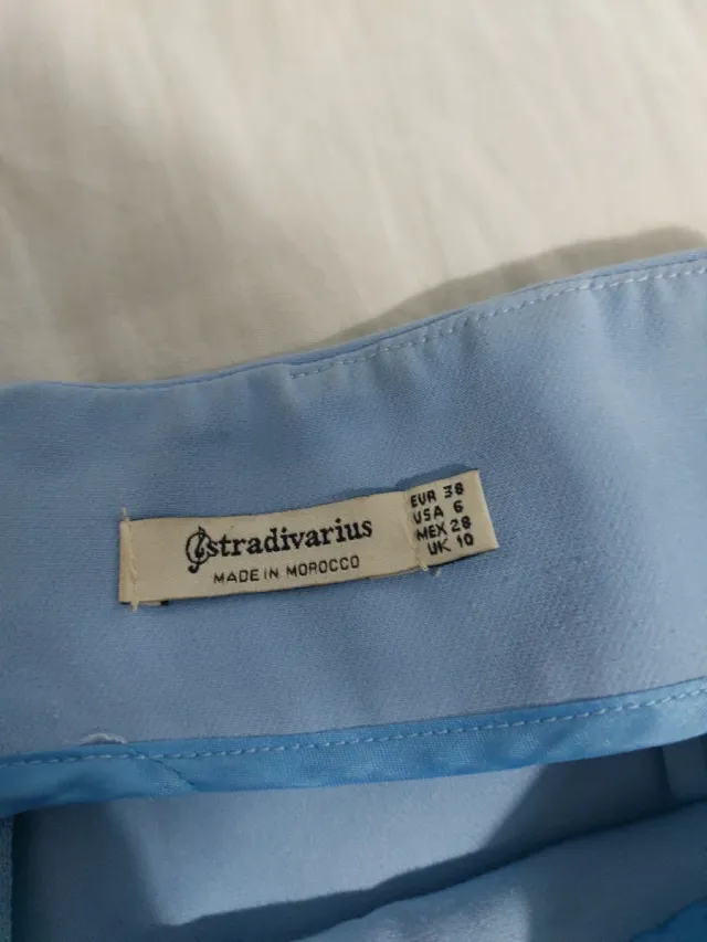Falda pantalón azul Stradivarius
