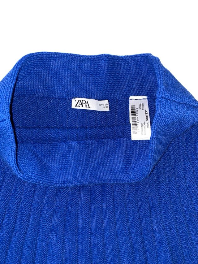 Falda Zara azul plisada