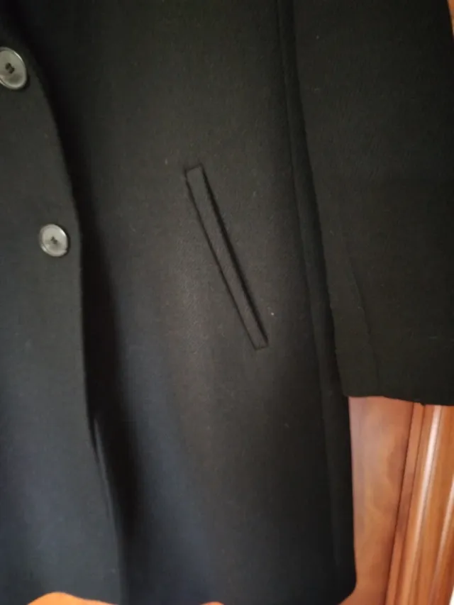 Abrigo largo Zara negro