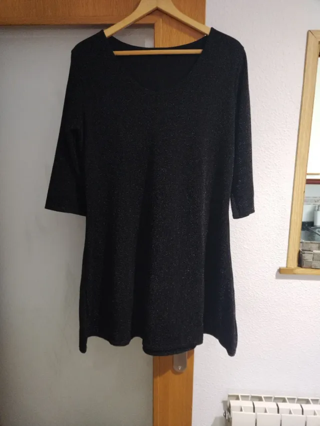 Vestido fiesta  brilli negro talla única, 44/46