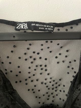 Vestido negro largo tul