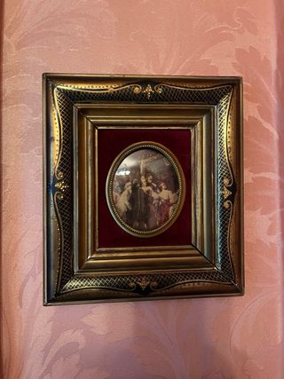 Coppia di quadri classici dorati