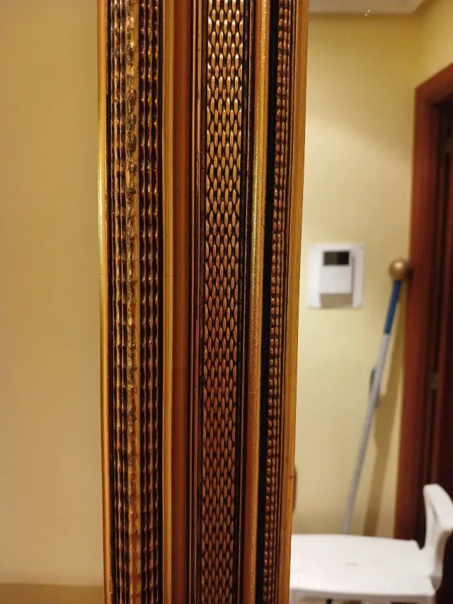 Espejo decorativo dorado marco madera