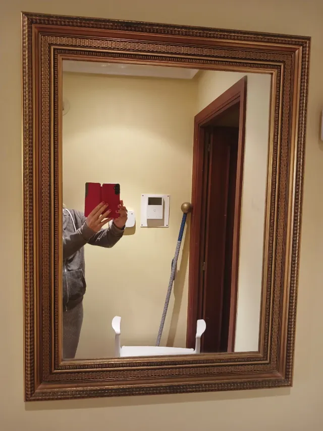 Espejo decorativo dorado marco madera