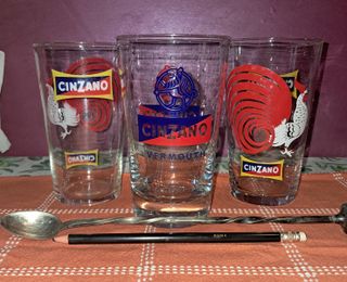 Set 3 bicchieri vintage CinZano anni 60-70