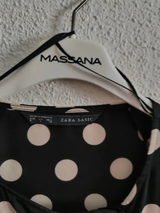 Camisa Zara lunares blanco y negro