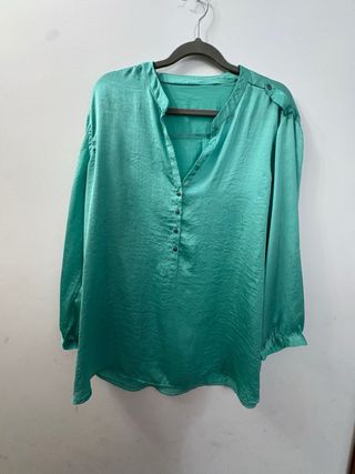 Blusa verde agua talla única