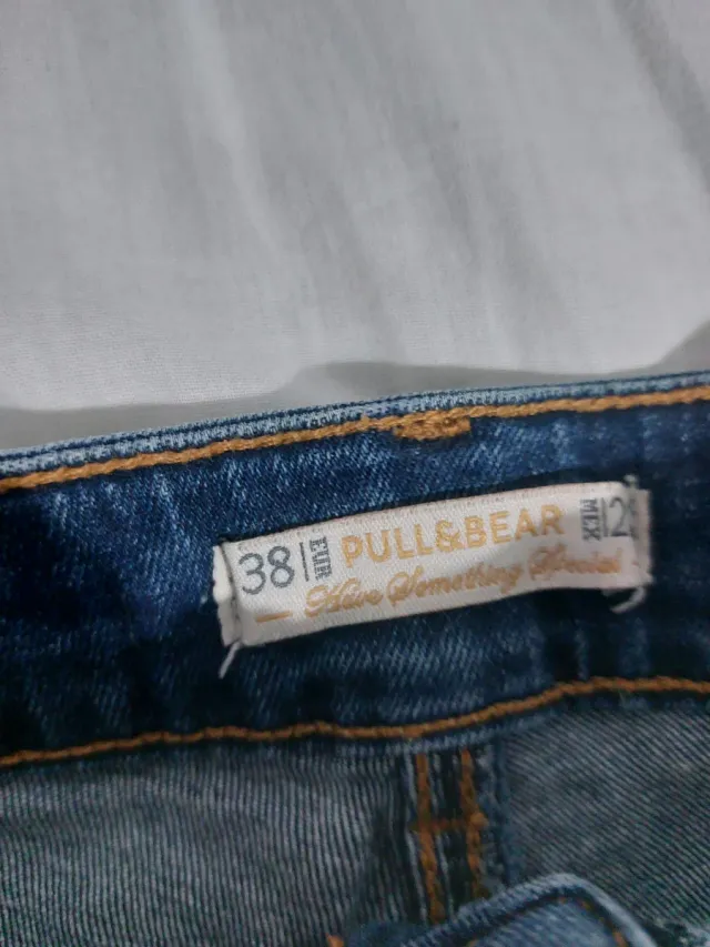 Pull&Bear Pantalón Corto Vaquero Azul