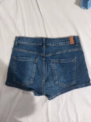 Pull&Bear Pantalón Corto Vaquero Azul