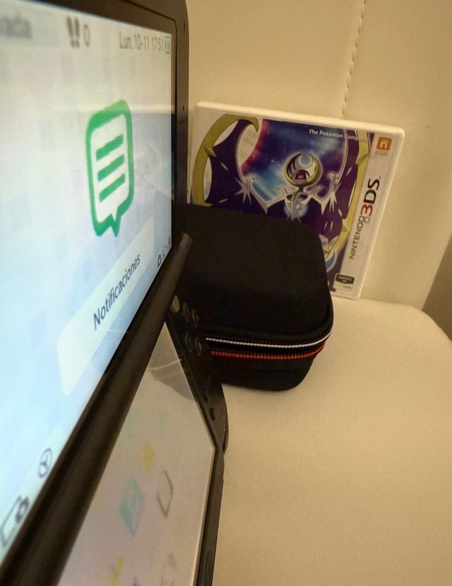 Nintendo New 3DS XL negra Pantalla IPS + Pokémon