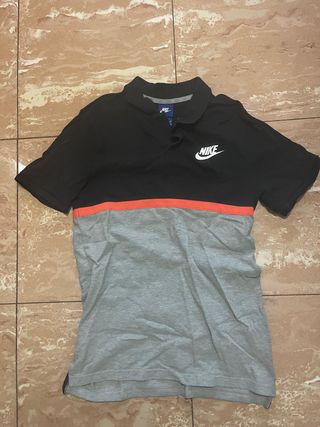 Polo Nike Negro, Gris y Naranja