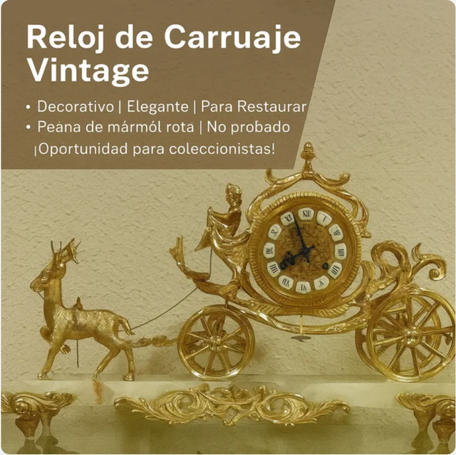 Reloj de Carruaje Vintage Francés (Napoleón III)