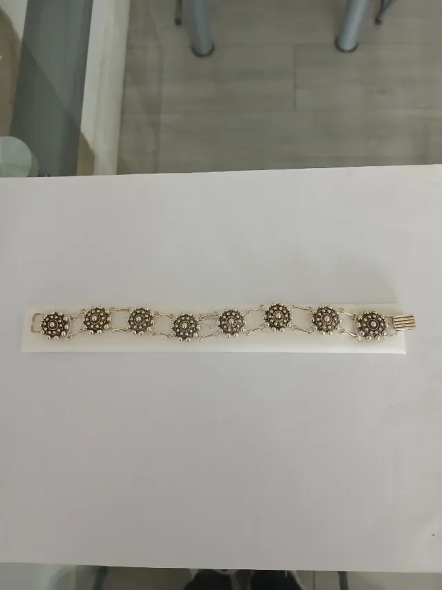 Pulsera Plata Ley Botón Charro