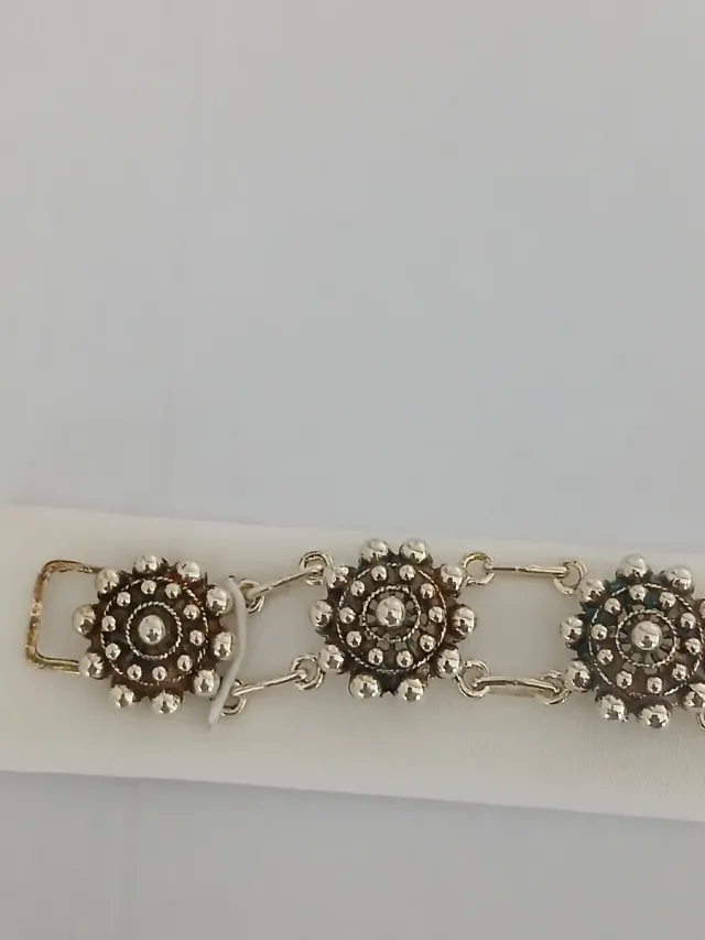 Pulsera Plata Ley Botón Charro