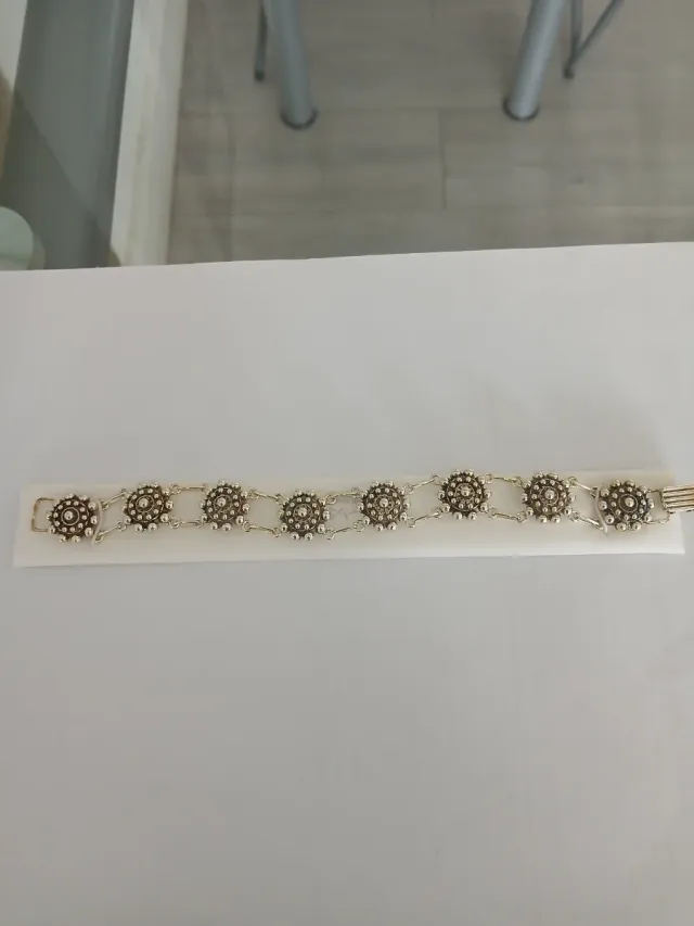 Pulsera Plata Ley Botón Charro