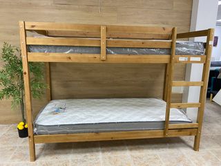 Litera madera + 2 colchones nuevos