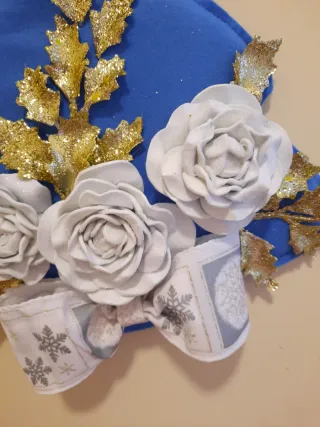 Albero di Natale Decorato Blu e Oro