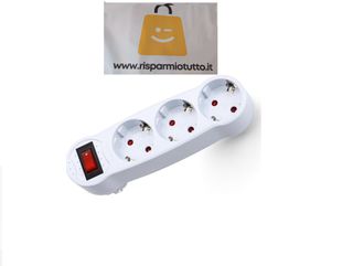 Multipresa Tripla Piatta con Interruttore