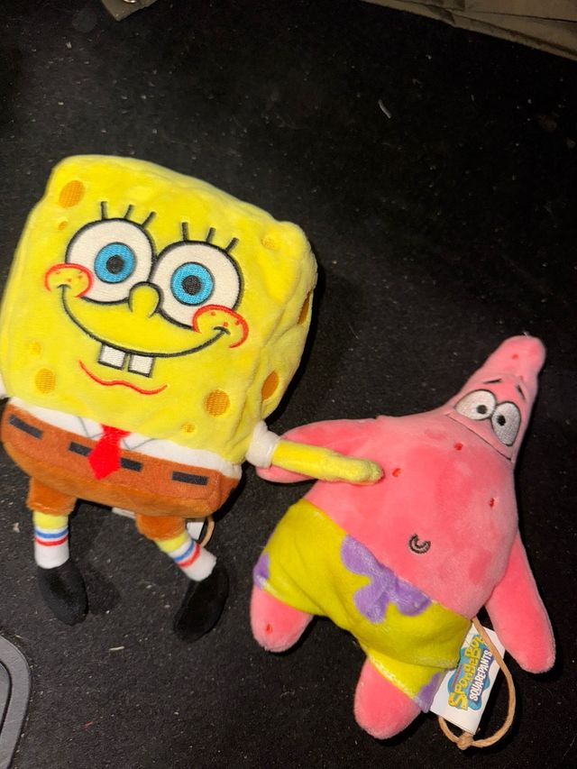 Peluches Bob Esponja y Patricio