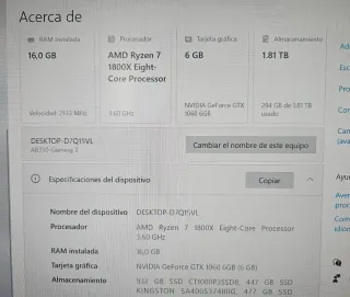 Torre PC Gamer Ryzen 7