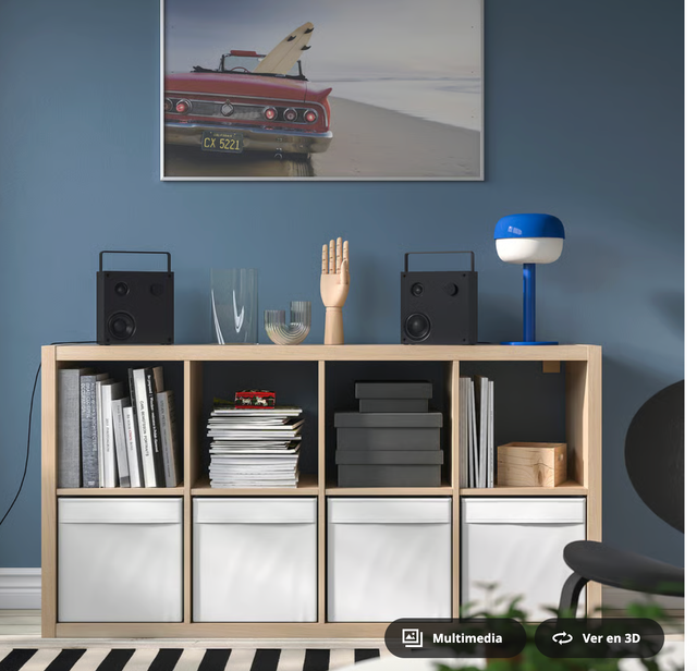 Estantería KALLAX efecto roble 77x147 cm