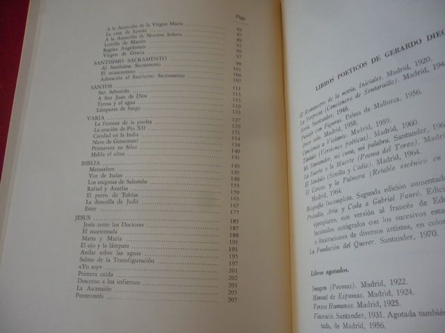 VERSOS DIVINOS (GERARDO DIEGO) 1ª EDICION 1971