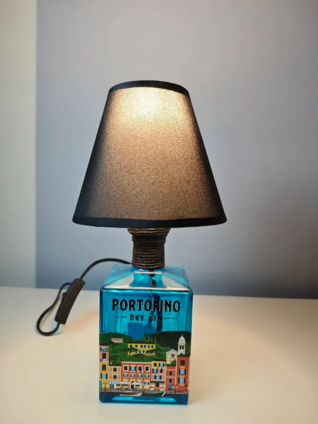 Lampada artigianale bottiglia Portofino