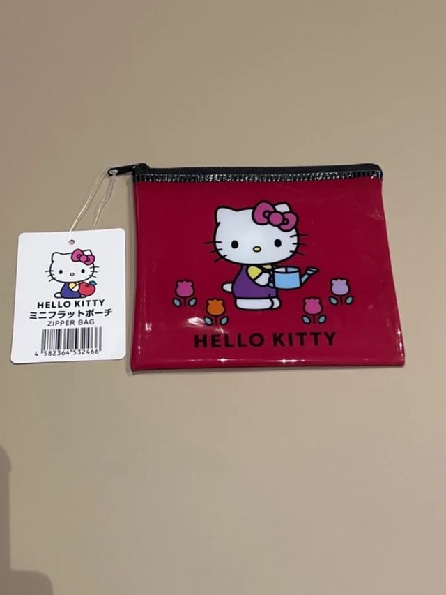 Bolsa Hello Kitty Mini Flat Pouch Roja