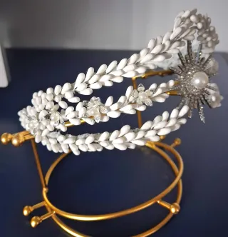 Tiara de Novia Blanca