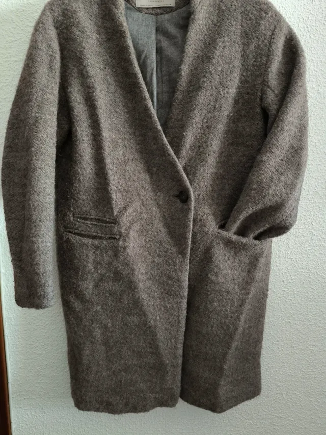 Abrigo Zara Marrón (color topo)
