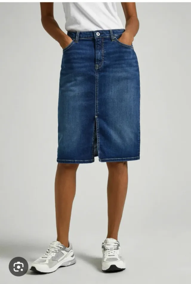 Falda vaquera midi Pepe Jeans azul