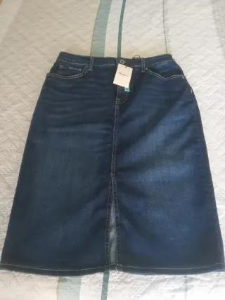 Falda vaquera midi Pepe Jeans azul
