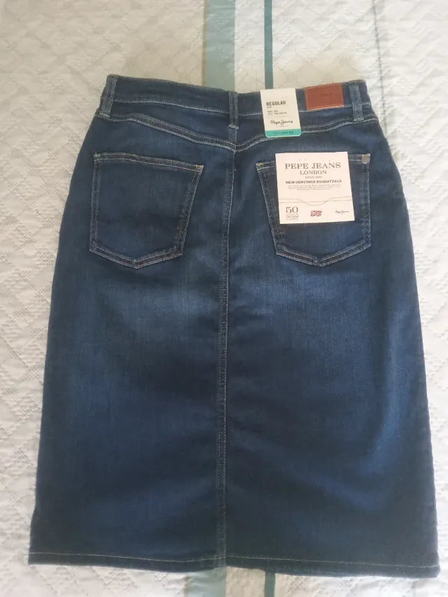 Falda vaquera midi Pepe Jeans azul