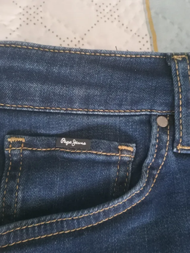 Falda vaquera midi Pepe Jeans azul