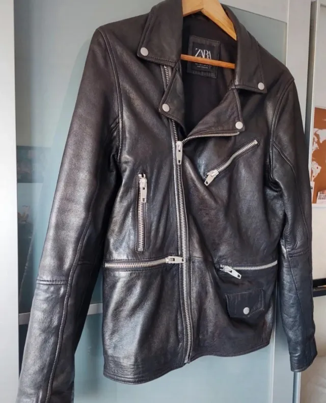 Cazadora Perfecto de piel Zara