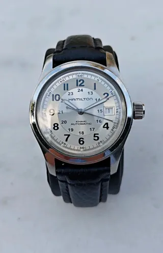 Hamilton Khaki Field Automático Plata y Negro