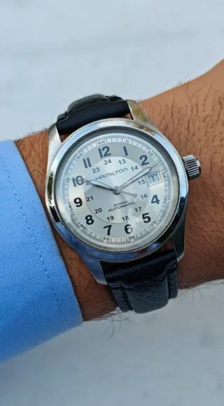 Hamilton Khaki Field Automático Plata y Negro