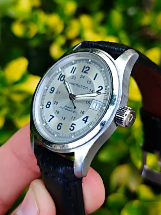 Hamilton Khaki Field Automático Plata y Negro