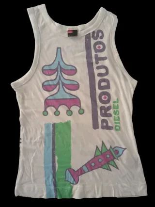 Camiseta sin mangas Diesel vintage años 2000