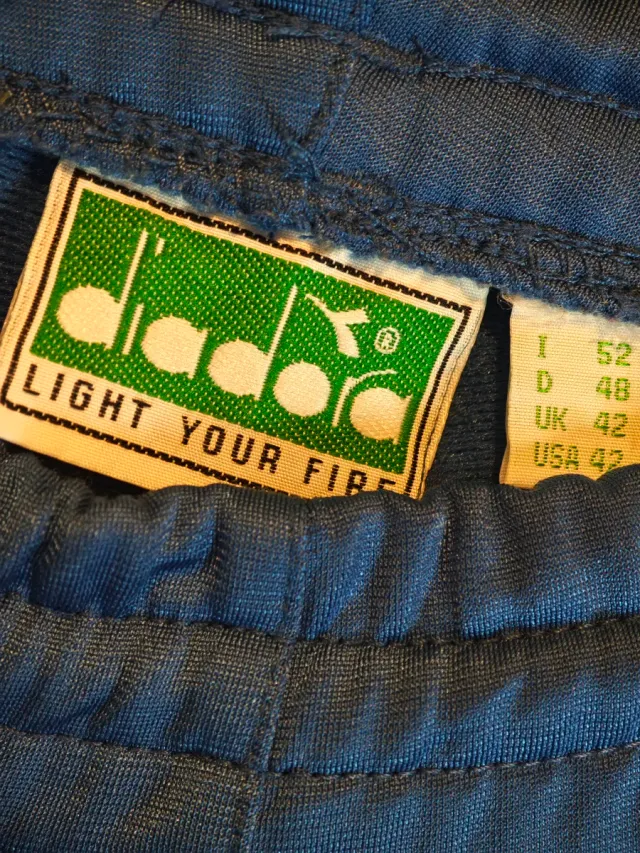 Tuta Diadora anni '90 completa blu e bianca