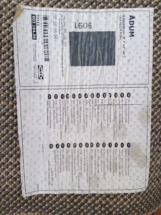 Alfombra Ikea ÄDUM gris 170x240cm