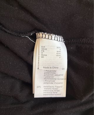 Vestito corto scintillante nero taglia S/M