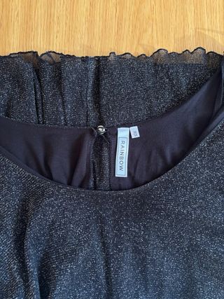 Vestito corto scintillante nero taglia S/M