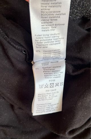 Vestito corto scintillante nero taglia S/M