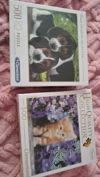 Pack 2 Puzzles Clementoni 500 Piezas Animales