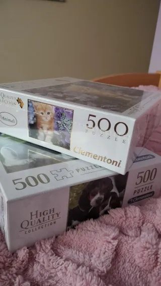 Pack 2 Puzzles Clementoni 500 Piezas Animales