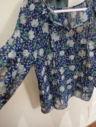 Vestido Zara lunares negro talla L